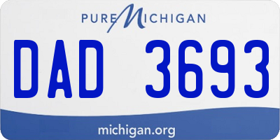 MI license plate DAD3693