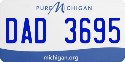 MI license plate DAD3695