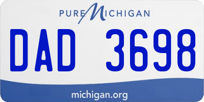 MI license plate DAD3698