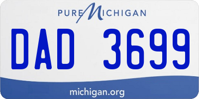 MI license plate DAD3699