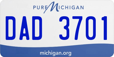 MI license plate DAD3701