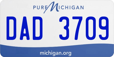 MI license plate DAD3709