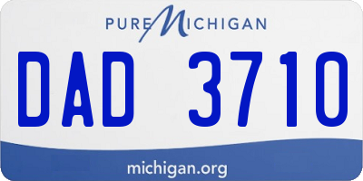 MI license plate DAD3710
