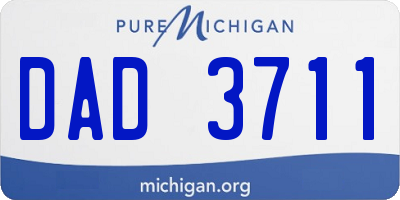 MI license plate DAD3711