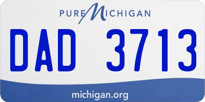 MI license plate DAD3713