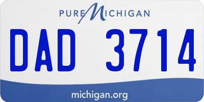 MI license plate DAD3714
