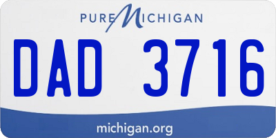 MI license plate DAD3716