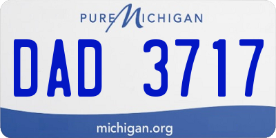 MI license plate DAD3717