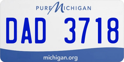 MI license plate DAD3718