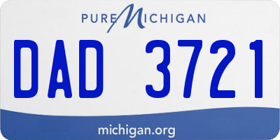 MI license plate DAD3721