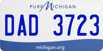 MI license plate DAD3723