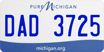 MI license plate DAD3725