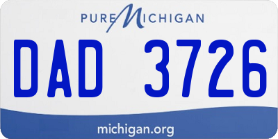 MI license plate DAD3726