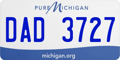 MI license plate DAD3727