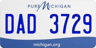 MI license plate DAD3729