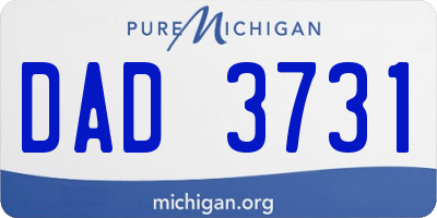 MI license plate DAD3731