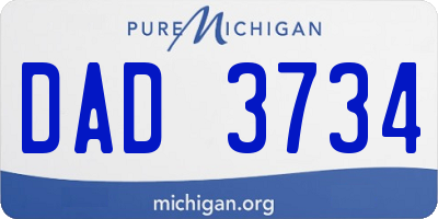 MI license plate DAD3734