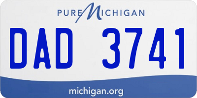 MI license plate DAD3741