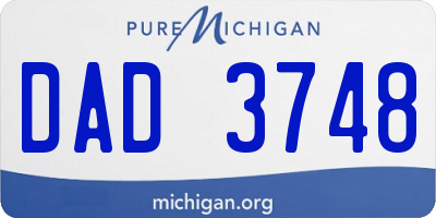 MI license plate DAD3748