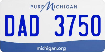 MI license plate DAD3750