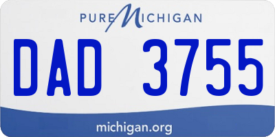 MI license plate DAD3755
