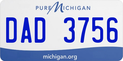 MI license plate DAD3756