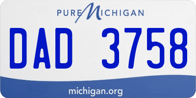 MI license plate DAD3758