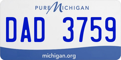 MI license plate DAD3759