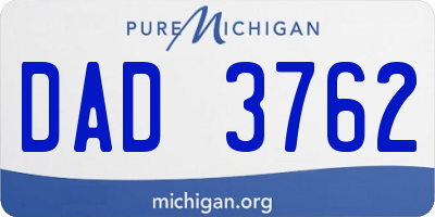 MI license plate DAD3762