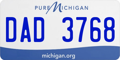 MI license plate DAD3768