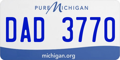 MI license plate DAD3770