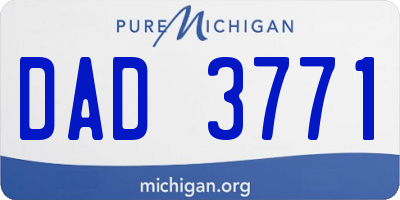 MI license plate DAD3771