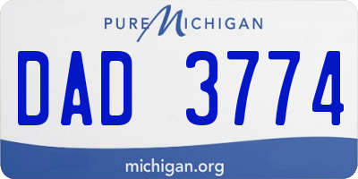 MI license plate DAD3774