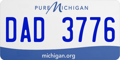 MI license plate DAD3776