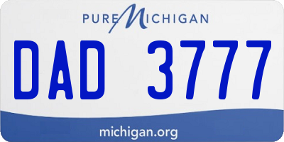 MI license plate DAD3777