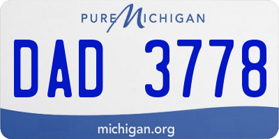 MI license plate DAD3778