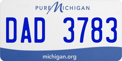 MI license plate DAD3783