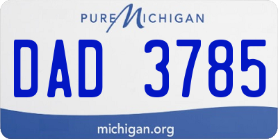 MI license plate DAD3785