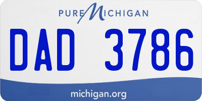MI license plate DAD3786