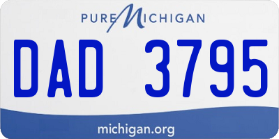 MI license plate DAD3795