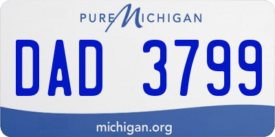 MI license plate DAD3799