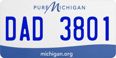 MI license plate DAD3801