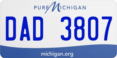 MI license plate DAD3807