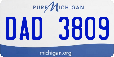 MI license plate DAD3809