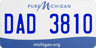 MI license plate DAD3810
