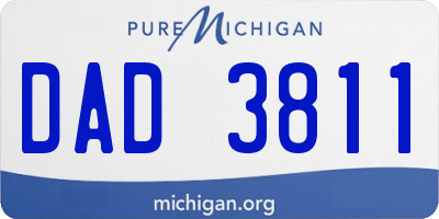 MI license plate DAD3811