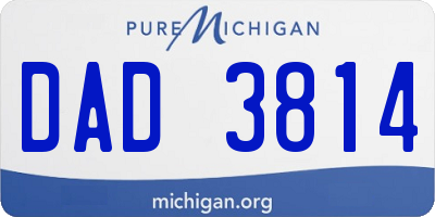 MI license plate DAD3814