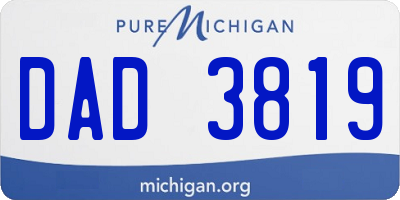 MI license plate DAD3819