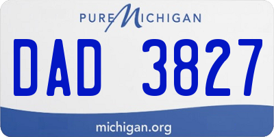 MI license plate DAD3827