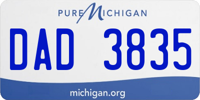MI license plate DAD3835